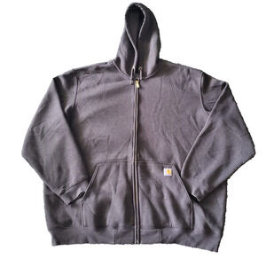 Carhartt Hoodie Men’s Size 3XL Rain Defender Full Zip Dark Gray Loose Fit Jacket